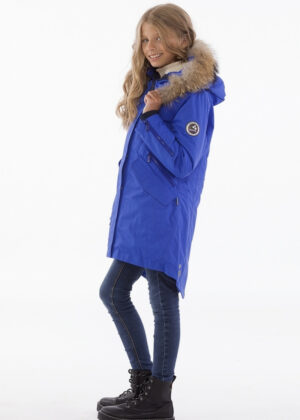 HUPPA tüdrukute talveparka Vivian sinine NATURAALKARVAGA 200 gr soojustusega-vihma ja tuulekindel-SUPER HIND-VIIMASED - Image 4