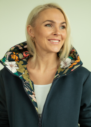 YEMI DISAIN tumesinine kapuutsiga pusa-jakk Dzungel-KLIENTIDE LEMMIK-KOHE LAOS viimane suurus L - Image 2