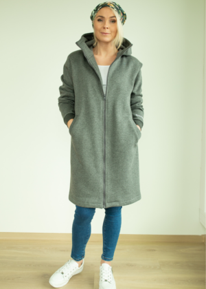 YEMI DISAIN tumehall kapuutsiga pusa-jakk -kohe laos XL - Image 3