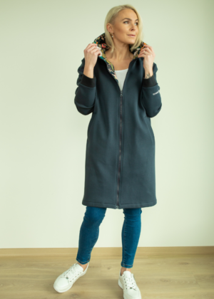 YEMI DISAIN tumesinine kapuutsiga pusa-jakk Dzungel-KLIENTIDE LEMMIK-KOHE LAOS viimane suurus L - Image 8