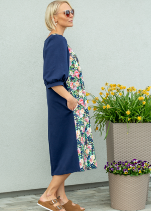 Armas puhv varrukatega tumesinine taskutega kleit Pille -Kohe loas suurus S(36-38)-sobib ka M-suuruse kandjale-VIIMANE - Image 1