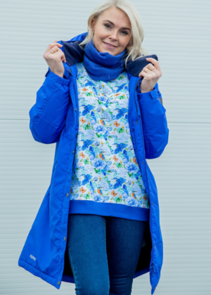 HUPPA stiilne vihma ja tuulekindel sinine naiste kevad-sügis parka 40 gr soojustusega-KOHE LAOS - Image 4