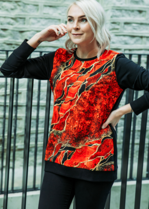 Stiilne must  pusa Marmor punane- Kohe laos suurused  M, L, XL, XXL-SUPER HIND - Image 2