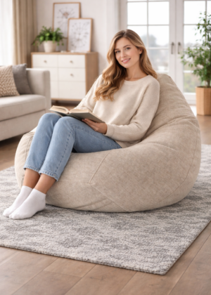 Kott-tool Chill Vogue kreemjas valge 250 liitrit-eemaldatav ja pestav kate-KOHE LAOS - Image 3