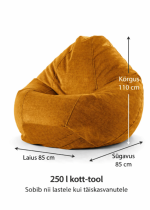 Kott-tool Chill Vogue kollane 250 liitrit-eemaldatav ja pestav kate-KOHE LAOS-KLIENTIDE LEMMIK VÄRV - Image 3