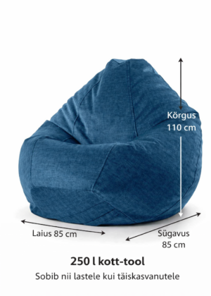 Kott-tool Chill Vogue sinine 250 liitrit-eemaldatav ja pestav kate-KOHE LAOS - Image 3