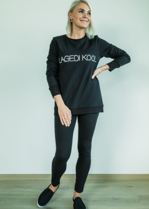 ERITELLIMUSEL must käsitöö pusa Lagedi Kooli õpilastele-Kohe laos suurus 110-116 cm must pusa-teised suurused tellimisel