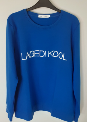 ERITELLIMUSEL sinine käsitöö pusa Lagedi Kooli õpilastele