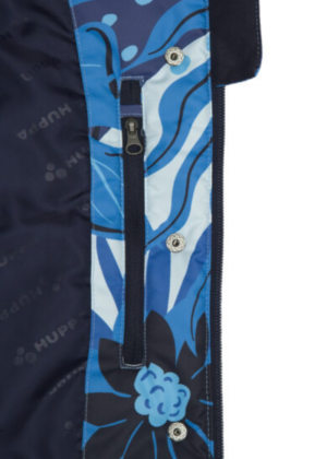 HUPPA tüdrukute vihma ja tuulekindel sügis-talvine parka sinise mustriga(140 gr soojustusega)-KOHE LAOS - Image 4