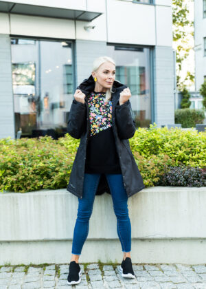 HUPPA  vihma ja tuulekindel  must naiste kevad-sügis parka Janelle (40gr soojustusega)- KOHE LAOS - Image 2