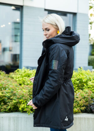 HUPPA  vihma ja tuulekindel  must naiste kevad-sügis ülemineku parka Janelle(140gr soojustusega)-KOHE LAOS - Image 6
