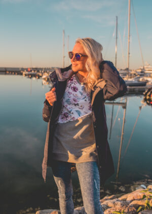 HUPPA stiilne vihma ja tuulekindel tumesinine 40 gr naiste kevad-sügis parka -KOHE LAOS - Image 5