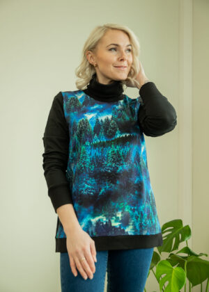 Stiilne kõrge kaelusega  must pusa Talvine Mets-kohe laos suurus M(38-40)-viimane jäänud - Image 4