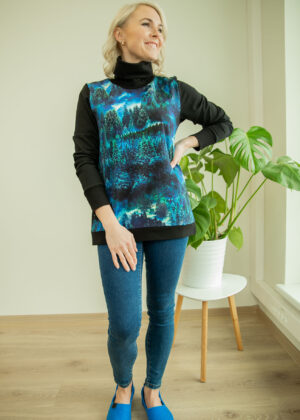 Stiilne kõrge kaelusega  must pusa Talvine Mets-kohe laos suurus M(38-40)-viimane jäänud - Image 3