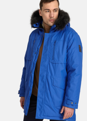 HUPPA meeste talveparka David sinine KUNSTKARVAGA 200 grammi soojustusega-vihma ja tuulekindel-KOHE LAOS