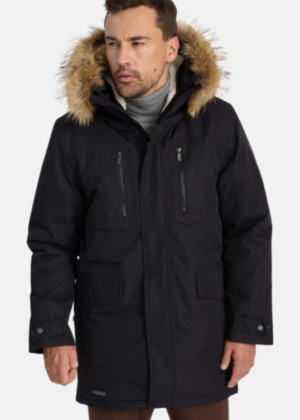 HUPPA meeste talveparka David 1 must NATURAALKARVAGA 200 grammi soojustusega-vihma ja tuulekindel-TARNEAEG kuni 5 tööpäeva