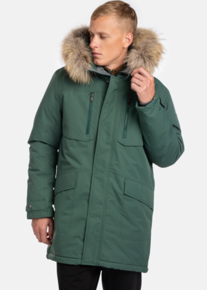 HUPPA meeste talveparka David 1 roheline NATURAALKARVAGA 200 gr soojustusega-vihma ja tuulekindel-UUDIS-KOHE LAOS