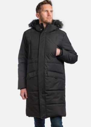 Huppa meeste talveparka Werner 2 must (200gr soojustus)-KOHE LAOS