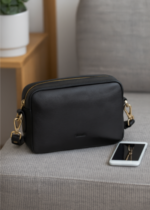 TREATS BAG naturaalnahast väiksem must naiste käekott Jasmin- KOHE LAOS - Image 2