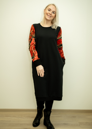 Stiilne must taskutega pusakleit Marmor- suurus M ja XL-kohe laos-teised suurused tellimisel - Image 4