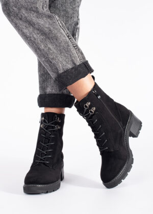 Madala kontsaga kõrvalt lukuga naiste mustad poolsaapad suurusele 39-KOHE LAOS VIIMASED - Image 2