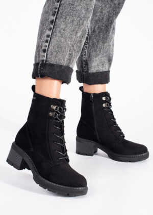 Madala kontsaga kõrvalt lukuga naiste mustad poolsaapad suurusele 39-KOHE LAOS VIIMASED