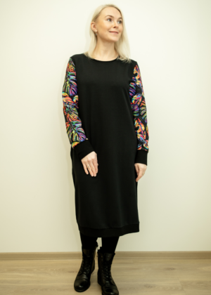 Stiilne must taskutega pusakleit Monstera-UUDIS- suurus M(38-40)-kohe laos-teised suurused tellimisel - Image 2