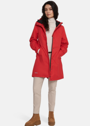 HUPPA stiilne vihma ja tuulekindel maasikapunane  40 gr soojustusega naiste kevad-sügis parka -KOHE LAOS - Image 2