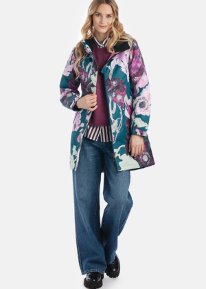 HUPPA naiste kevad-sügis parka Janelle petroolroheline kirju 40 gr soojustusega-UUDIS - Image 5