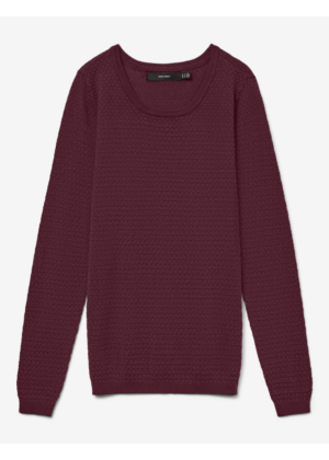 VERO MODA tumepunane 100% PUUVILLASEST LÕNGAST naiste dšemper Care-KOHE LAOS-UUDIS - Image 2