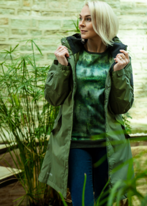 HUPPA vihma ja tuulekindel metsaroheline naiste kevad-sügis parka  40 gr soojustusega-KOHE LAOS