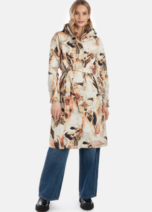 Huppa naiste kevad-sügis mantel Merje beezi kirju (ilma soojustuseta)-UUDIS - Image 1