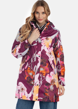 HUPPA  naiste kevad-sügis parka Janelle bordoo lilleline 40 gr -UUDIS - Image 1