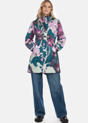 HUPPA naiste kevad-sügis parka Janelle petroolroheline kirju 40 gr soojustusega-UUDIS - Image 1