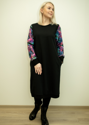 Stiilne must taskutega pusakleit Kirjud Suled-UUDIS- suurus M(38-40)-kohe laos-teised suurused tellimisel - Image 3