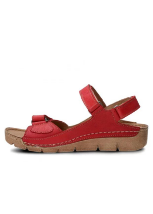NAGABA NATURAALNAHAST naiste sandaalid punased-kohe laos-SUPER HIND-VIIMASED JÄÄNUD - Image 7