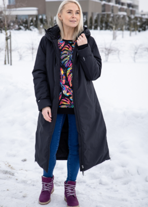 Huppa naiste talvemantel Eira must (300 gr soojustusega)-super hind - Image 9