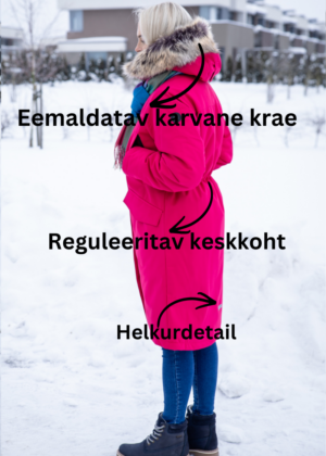 Lenne naiste talveparka Carmen vaarikaroosa(200 gr soojustusega)-kohe laos-super hind - Image 7