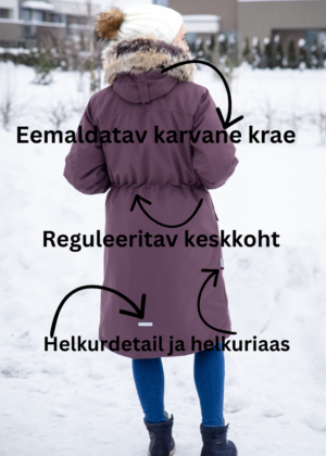 Lenne naiste talveparka Carmen(200 gr soojustusega) lilla-kohe laos-super hind - Image 6