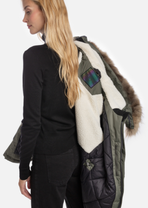 Huppa naiste talveparka Vivian 1 roheline naturaalkarvaga 200 gr soojustusega-vihma ja tuulekindel-SUPER HIND - Image 8