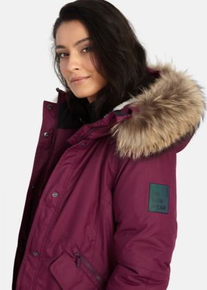 Huppa naiste talveparka Vivian bordoolilla naturaalkarvaga 200 gr soojustusega-kohe laos-SUPER HIND - Image 9