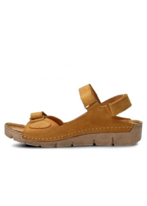 NAGABA NATURAALNAHAST moteriški sandalai geltoni - Image 3