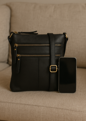 TREATS BAG juoda moteriška natūralios odos rankinė Alicia-NAUJIENOS-DABAR TURIME - Image 3