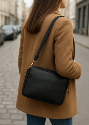 TREATS BAG naturaalnahast väiksem must naiste käekott Jasmin- KOHE LAOS - Image 3