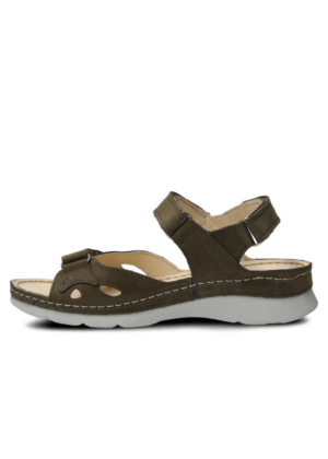 NAGABA NATURAALNAHAST naiste sandaalid metsarohelised - Image 3