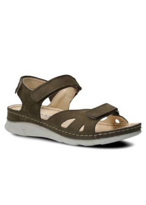 NAGABA NATURAALNAHAST naiste sandaalid metsarohelised - Image 1