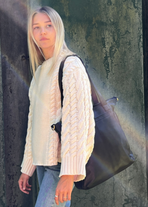 TREATS BAG naturaalnahast  pruun naiste käekott Frigga-UUDIS-KOHE LAOS - Image 4