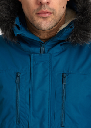 HUPPA meeste talveparka David petrool sinine KUNSTKARVAGA 200 grammi soojustusega-vihma ja tuulekindel-Tarneaeg kuni 5 päeva - Image 3