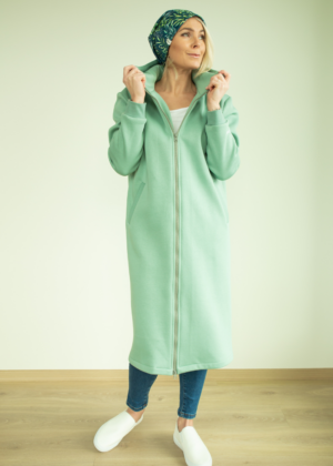 YEMI DISAIN mündiroheline pikk kapuutsiga pusa-jakk-kohe loas suurus M(38-40) - Image 4