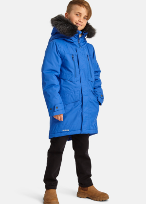 HUPPA poiste talveparka David sinine  KUNSTKARVAGA 200 grammi soojustusega-vihma ja tuulekindel-KOHE LAOS-SUPER HIND